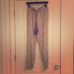 Silky printed pants